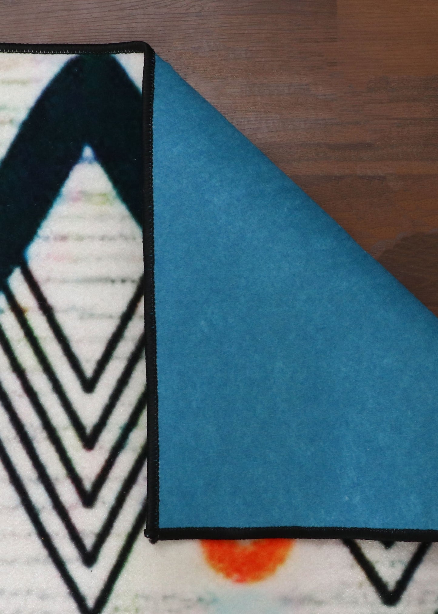 Tribal Fusion Geometric Non-Woven Rug