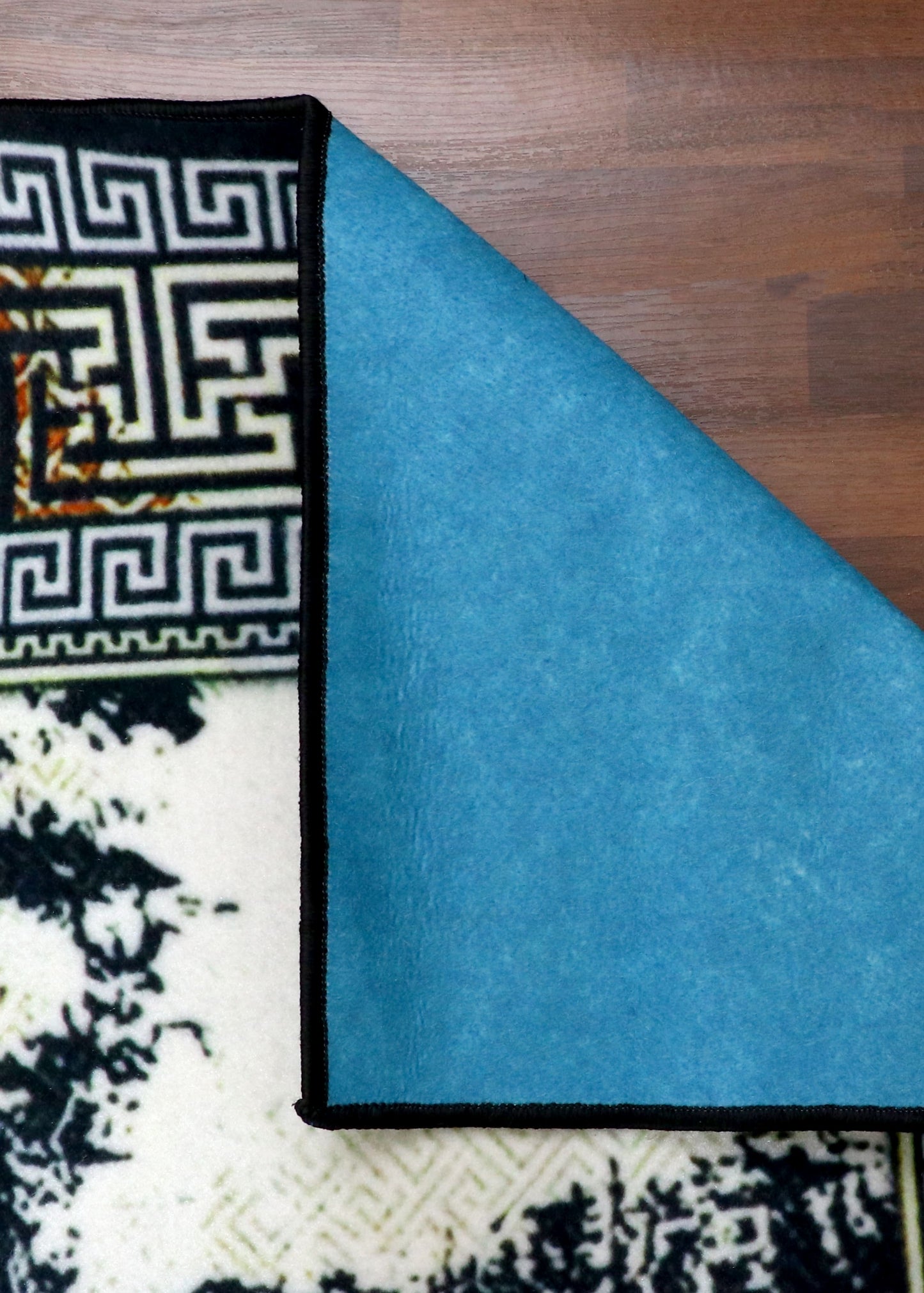 Ink-Blot Greek Border Rug