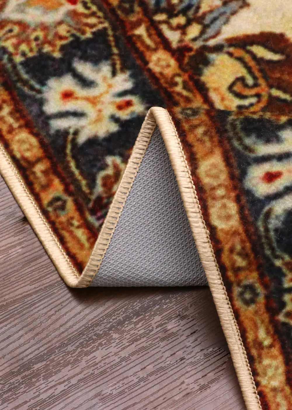 Multi Color Floral Print Rug