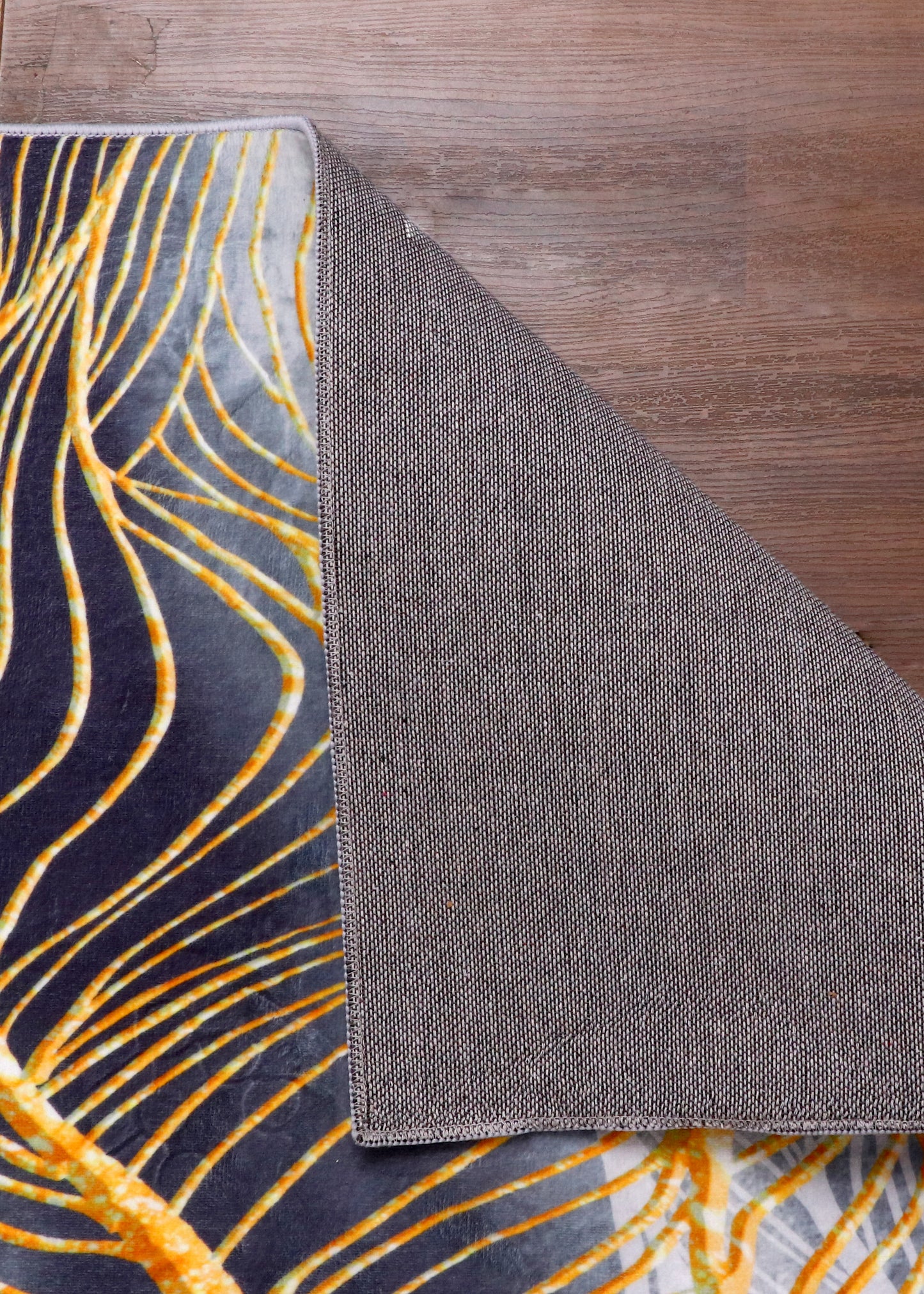 Gilded Flow Abstract Rug