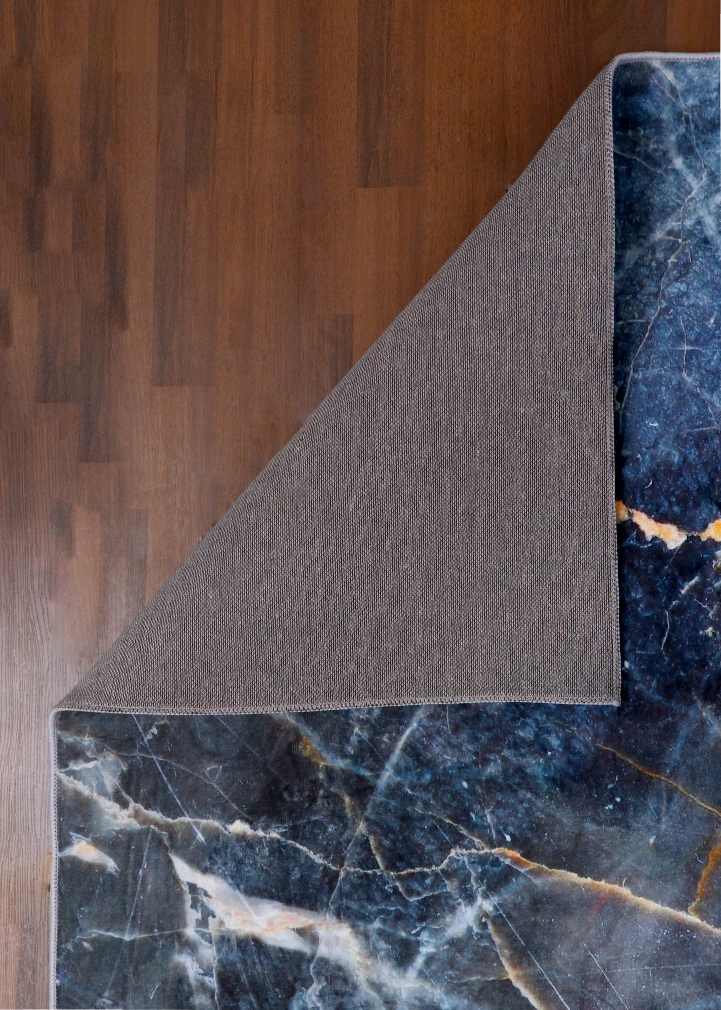 Azure Marble Abstract Rug