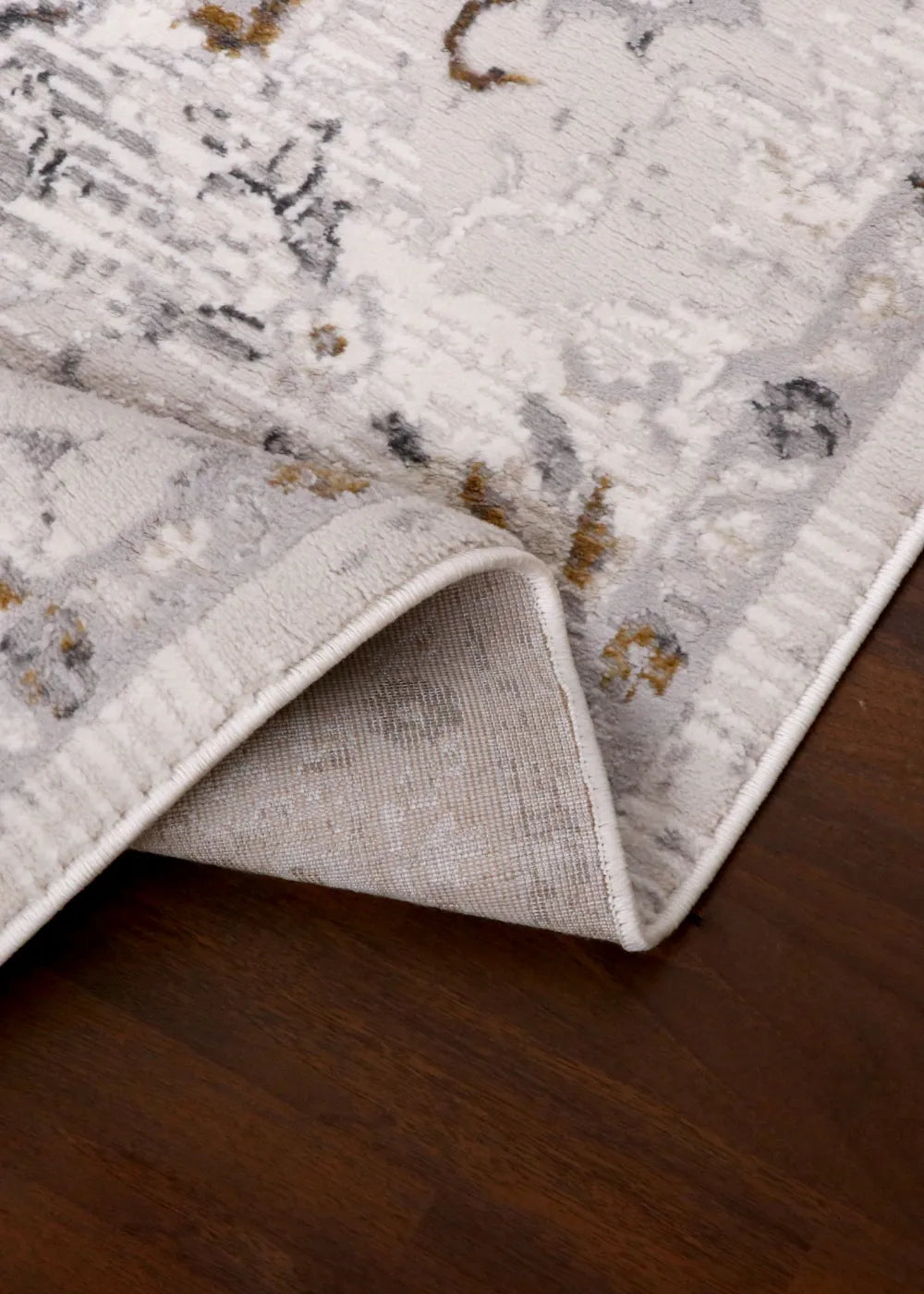 Modern Turkish Abstract Stripe Rug – Grey & Beige Tones