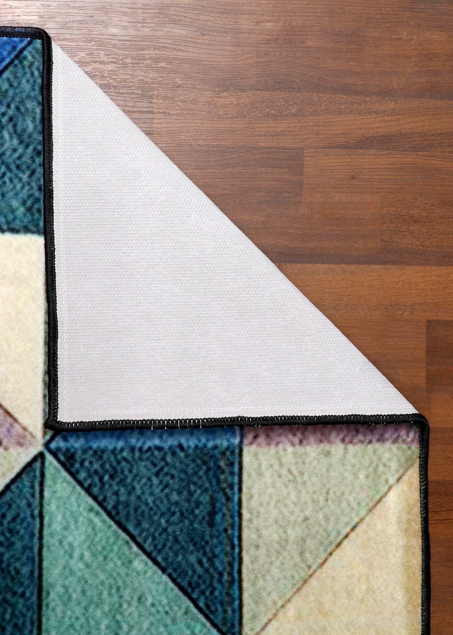 Geometric Pastel Triangle Pattern Rug
