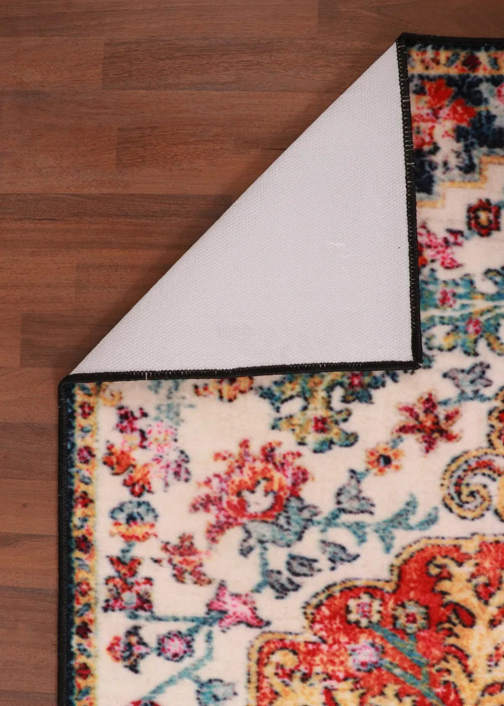 Multi Color Floral Print Rug
