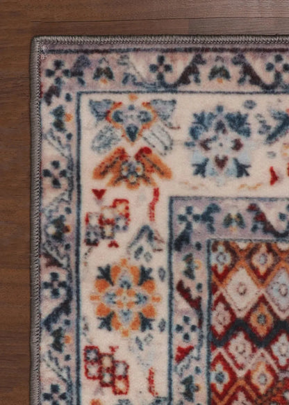 Multi Color Medallion Print Rug