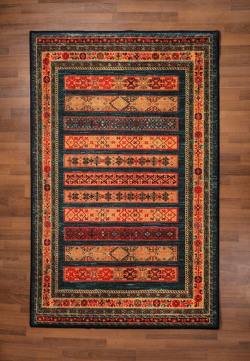Multi Color Kazak Print Rug