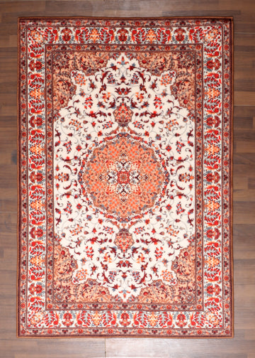 Premium Quality Multicolor Modern Floral Non-Woven Rug with Felt Backing