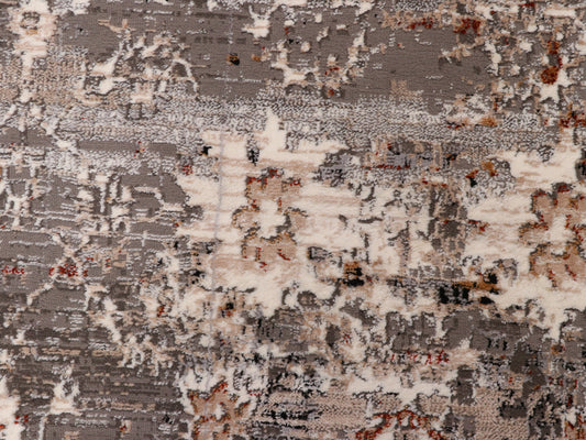 Turkish Rug in Charcoal and Cream