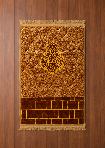 Royal Velvet Quilted Prayer Mat – Imperial Gold