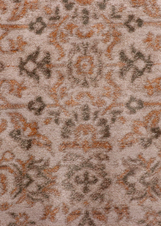 Elegant Turkish Terracotta & Olive Damask Rug
