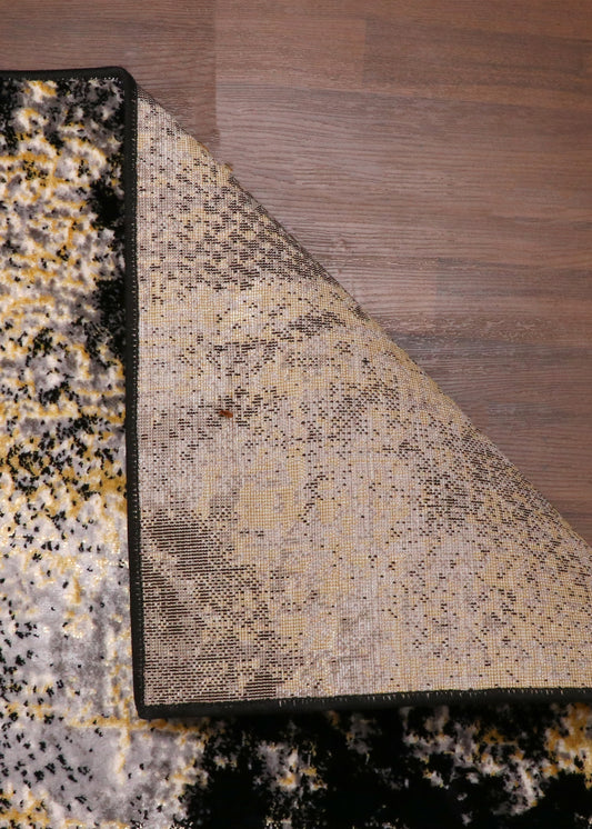 Onyx and Gold Neutral Turkish Rug