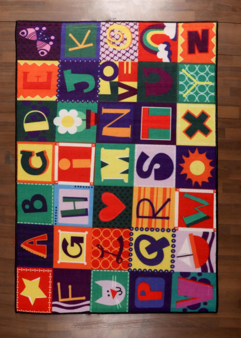 Letter Abc Rug Kids ABC Alphabet Blocks Rug – Primary Classroom Carpet for Toddlers ...