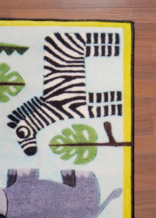 Multi Color Jungle Print Rug