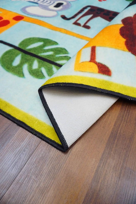 Multi Color Jungle Print Rug