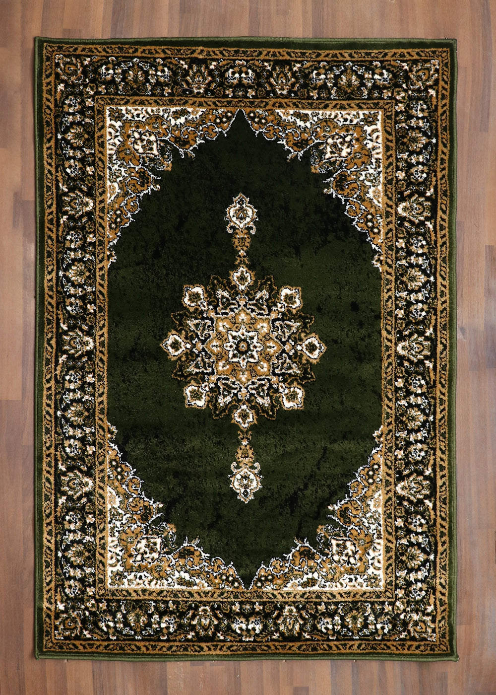 Deep Green Vintage Medallion Rug