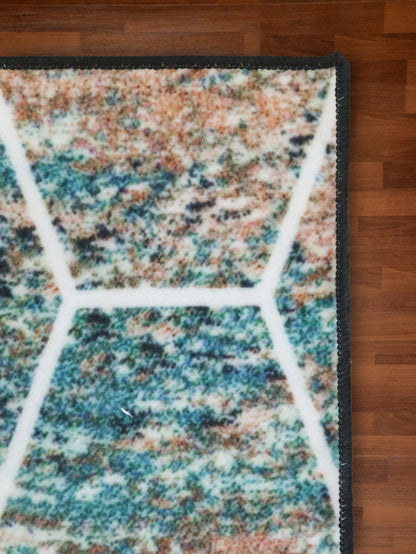 Multi Color Geometrical Print Rug