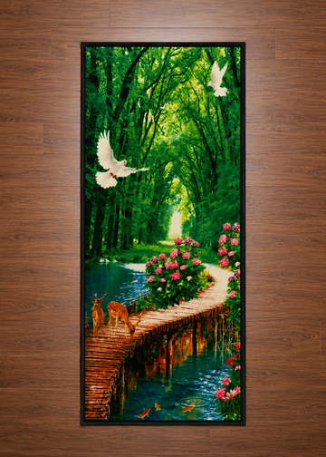 Forest & White Doves Non Woven Runner