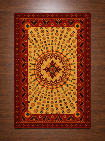 Royal Amber Mandala Rug