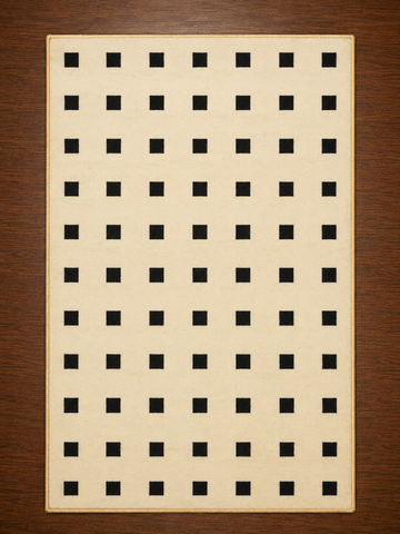 Geometric Square Print Non-Woven Area Rug