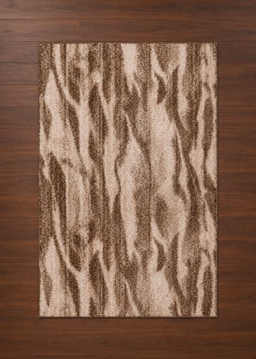 Space Shaggy Rug - Brown & Beige