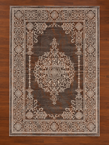Chestnut & Ivory Turkish Rug