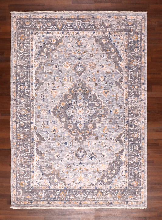 Aria Medallion Distressed Turkish-Style Rug
