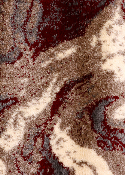 Abstract Marble Earth-Tone Multi-Color Runner