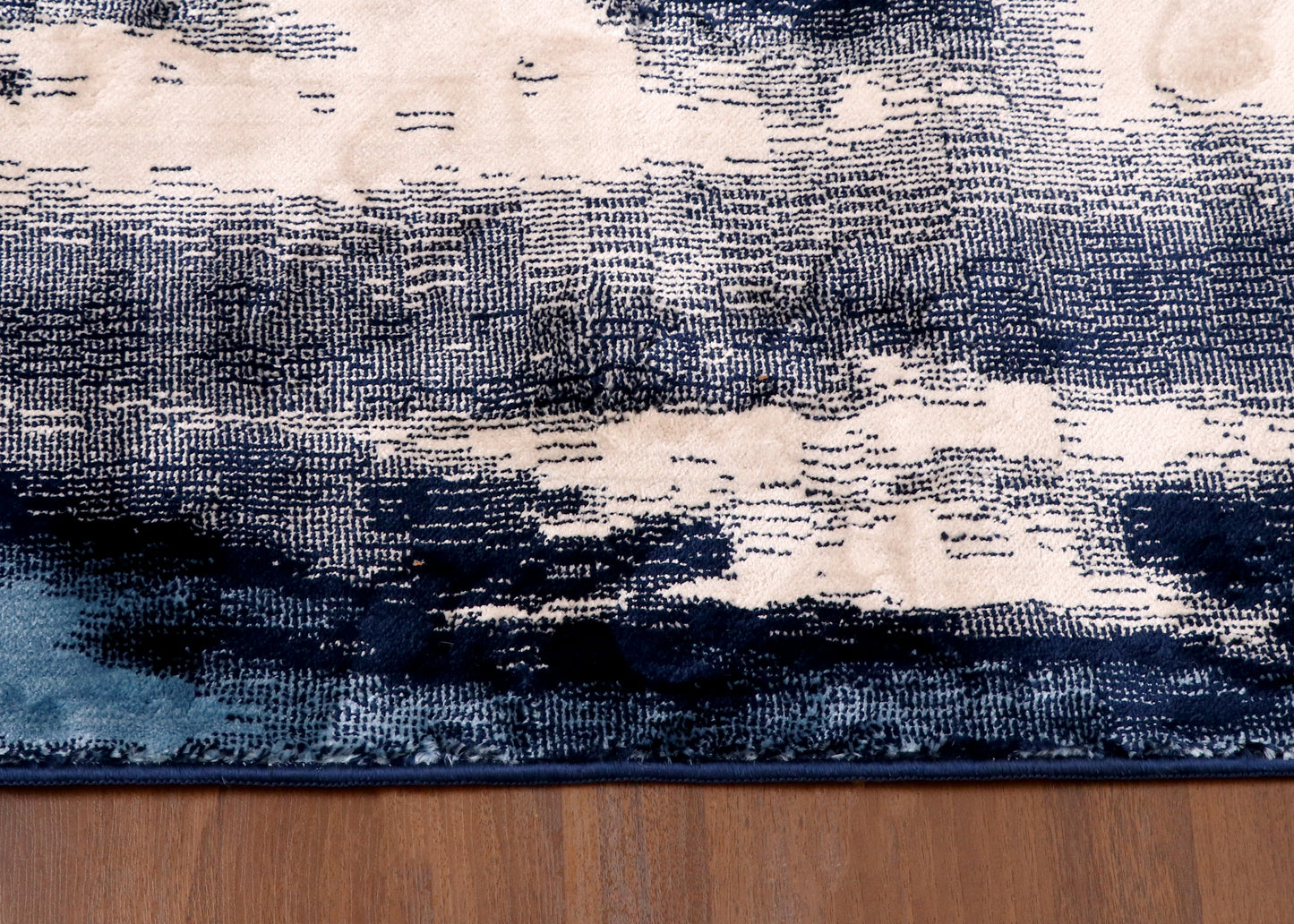 Azure Drift Abstract Turkish Rug