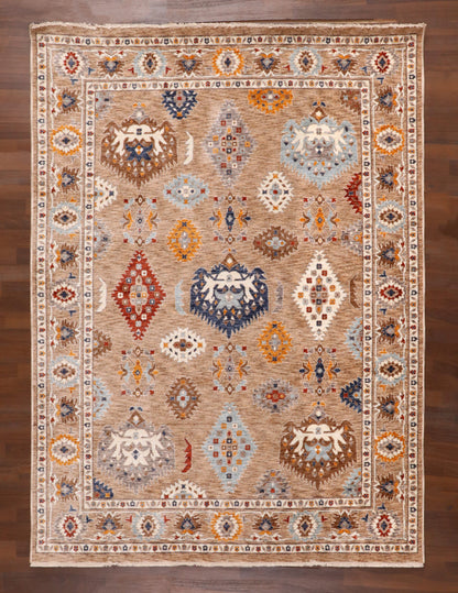 Oushak Medallion Sand Rug