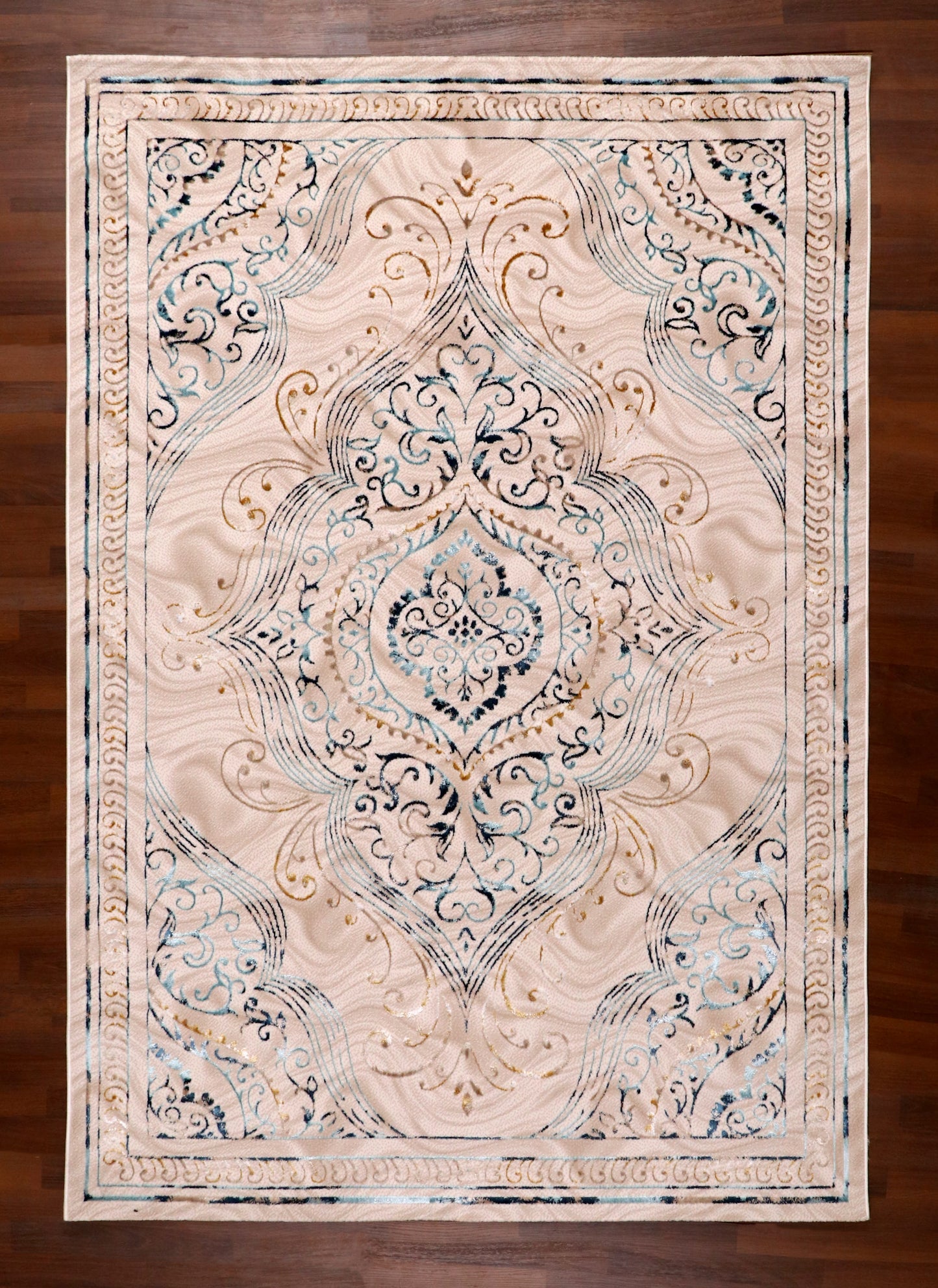Turquoise Medallion Silk-Touch
