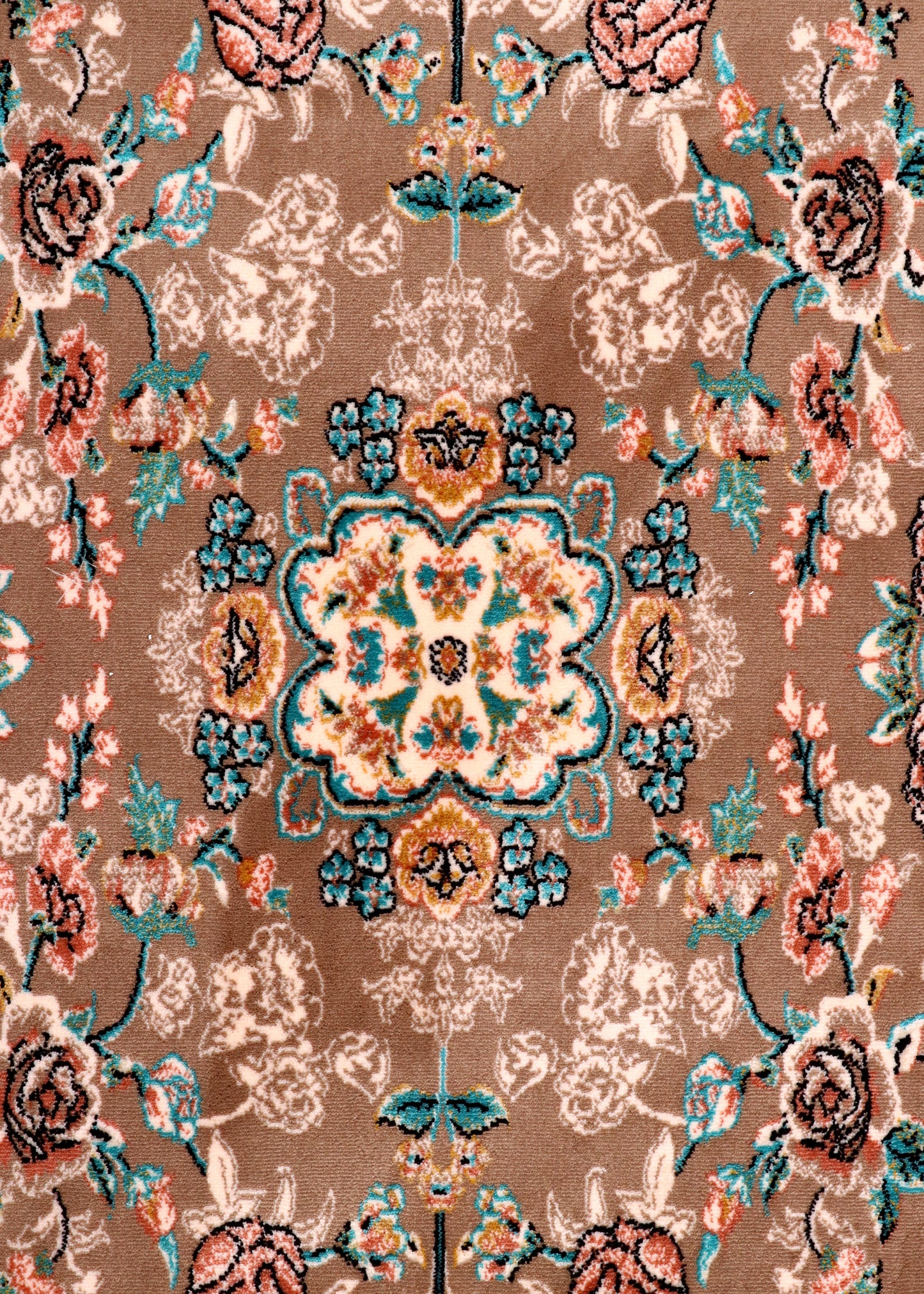 Traditional Persian-Style Silk-Touch Rug