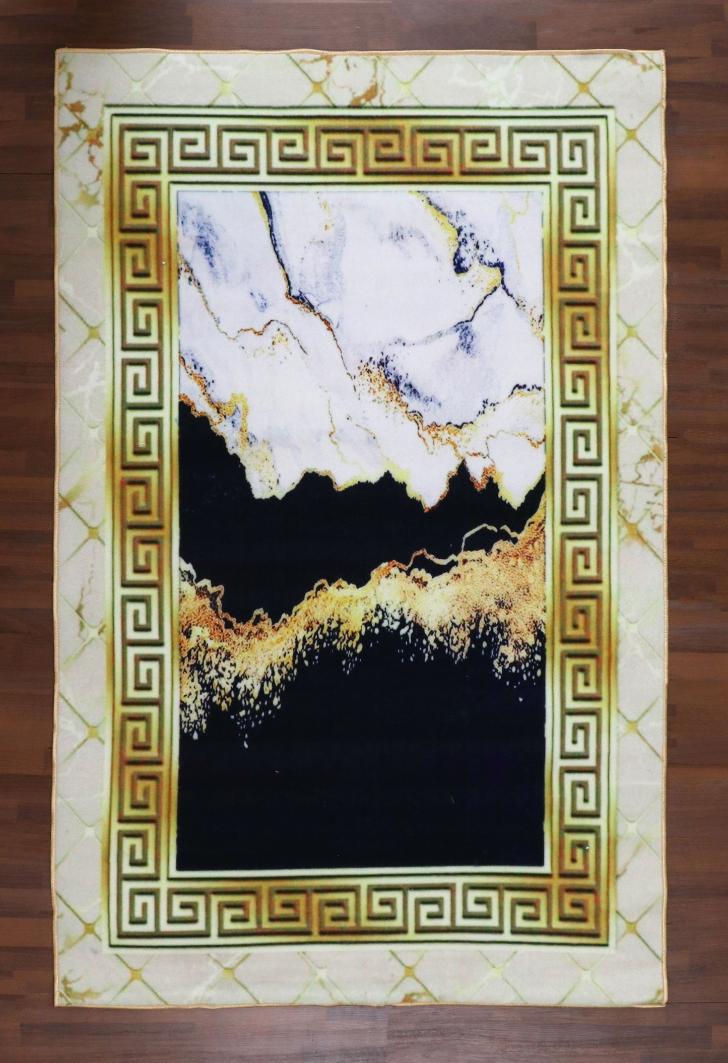 Gilded Stone Meander Rug