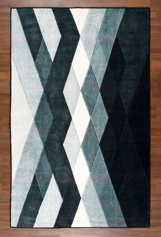 Geometric Diamond Prism Rug