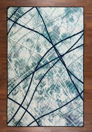 Abstract Seafoam Line Rug