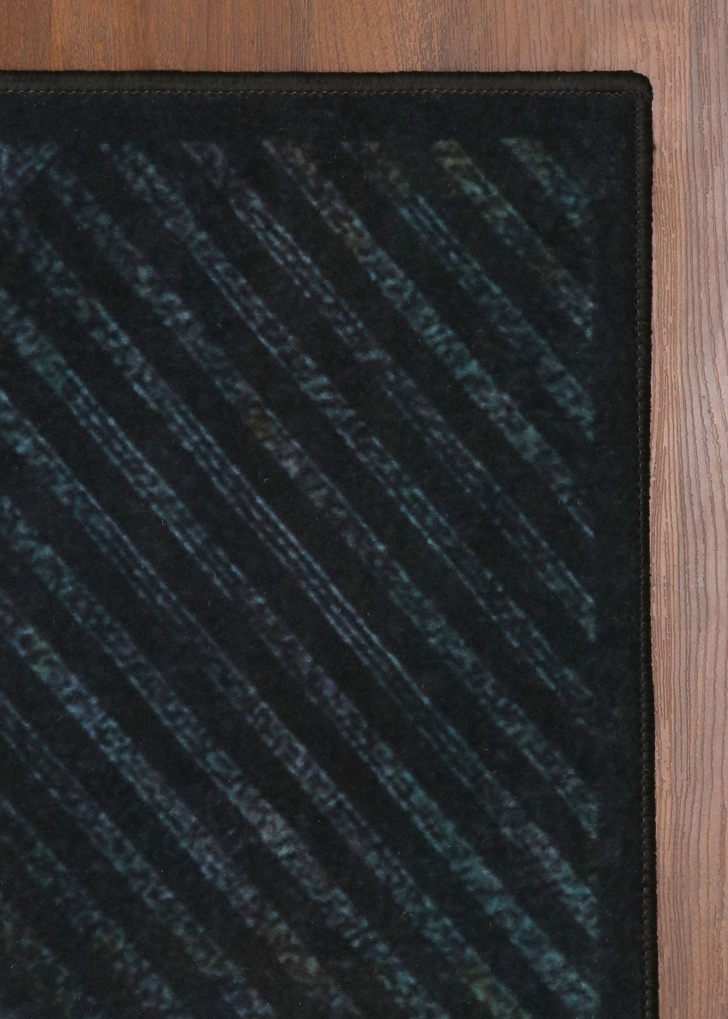 Modern Navy & Teal Geometric Rug