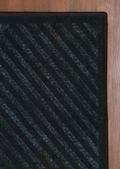 Modern Navy & Teal Geometric Rug