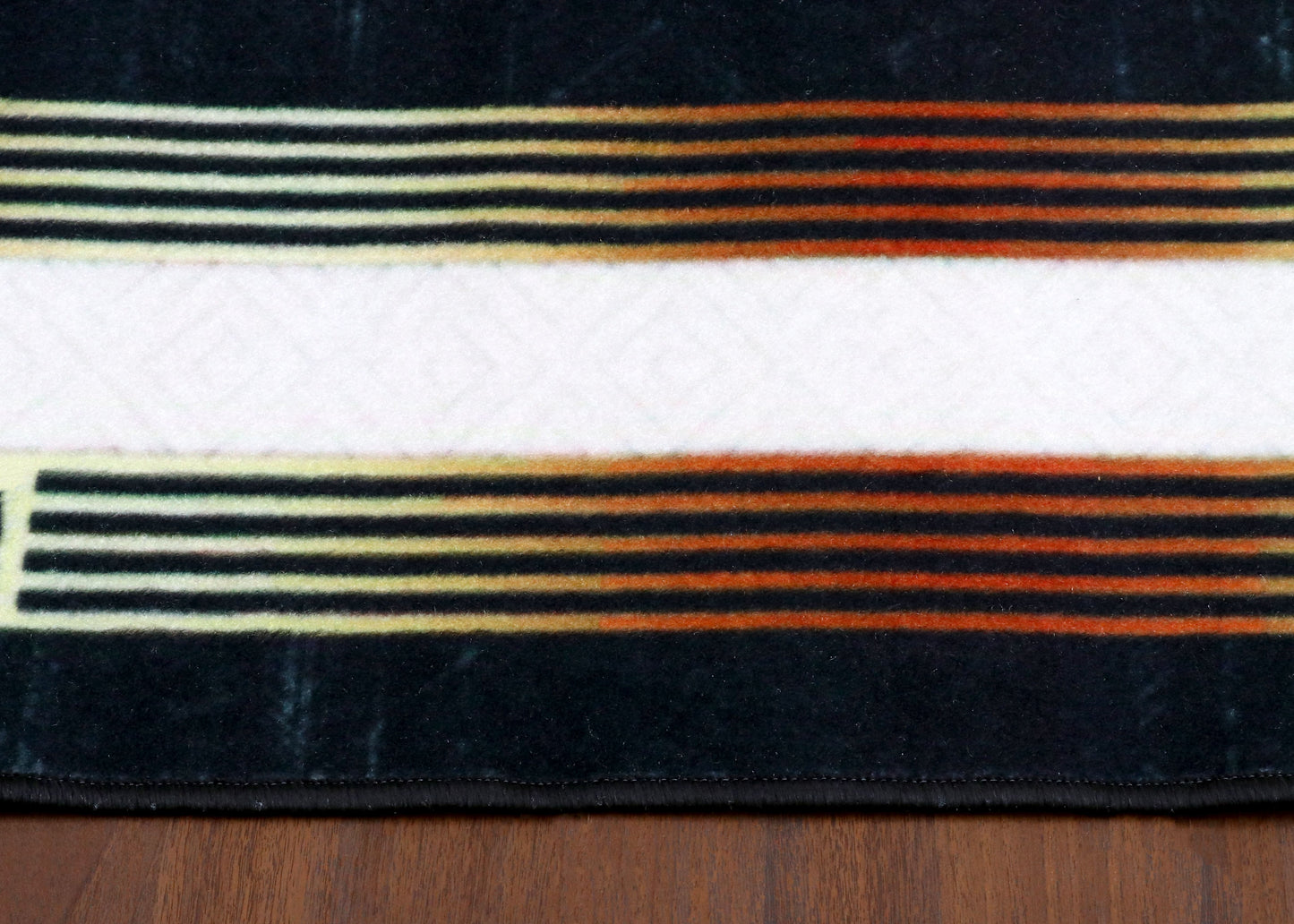 Modern Meander Geometric Rug - Midnight Onyx & Gold