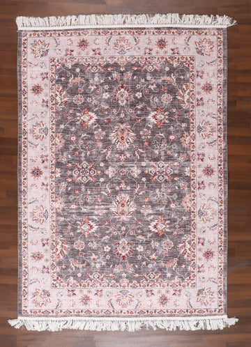 Prestige Vintage Charcoal Floral Rug