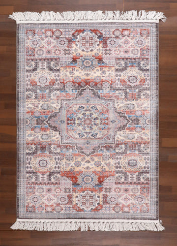 Regal Amber & Rust Medallion Area Rug