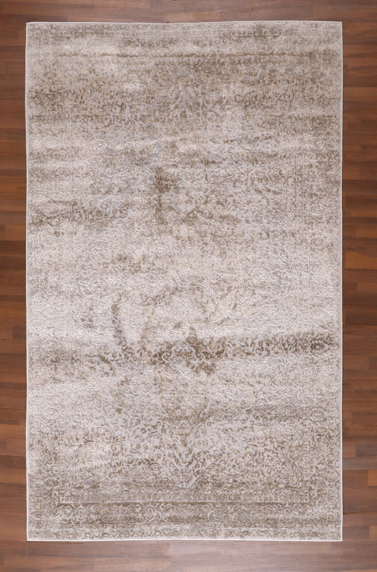 Silk-Sheen Vintage Turkish Rug