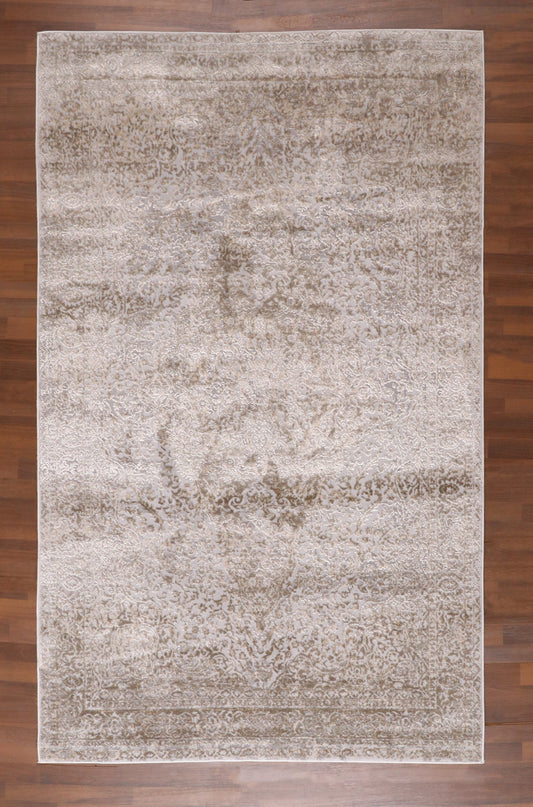Silk-Sheen Vintage Turkish Rug