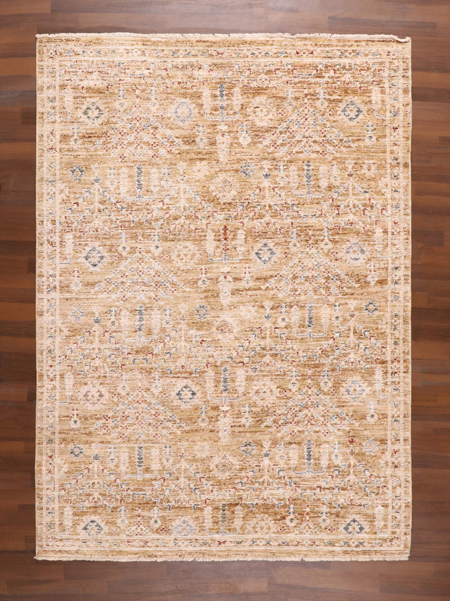 Solana Distressed Turkish Rug – Golden Sand