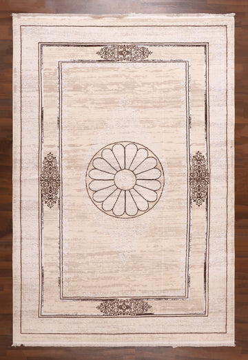 Earth Tone Linear Turkish Rug