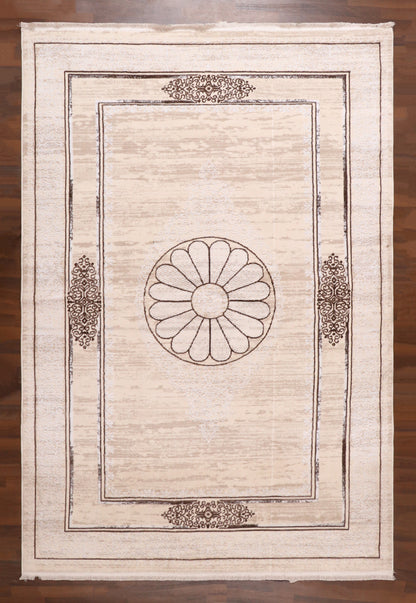 Earth Tone Linear Turkish Rug