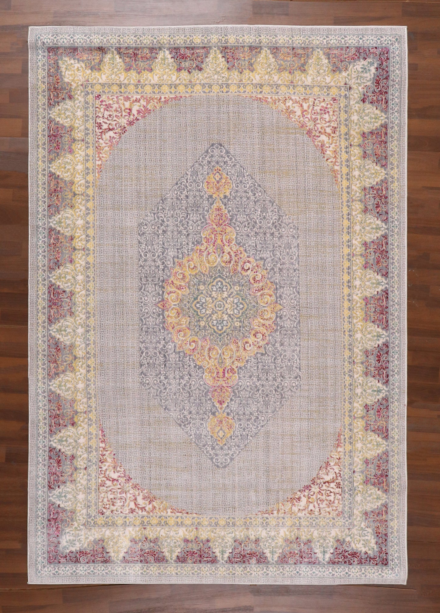 Distressed Medallion Turkish Rug