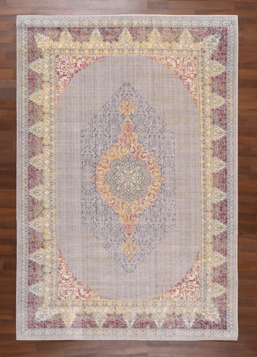 Distressed Medallion Turkish Rug
