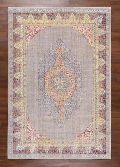 Distressed Medallion Turkish Rug