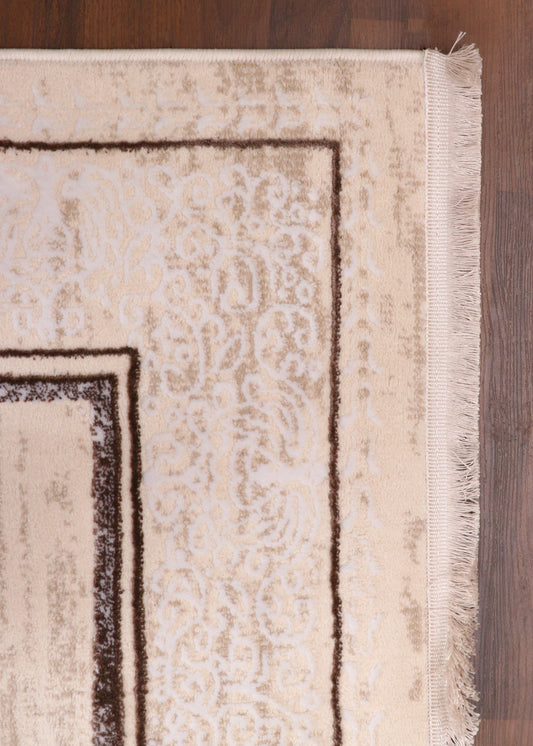 Earth Tone Linear Turkish Rug