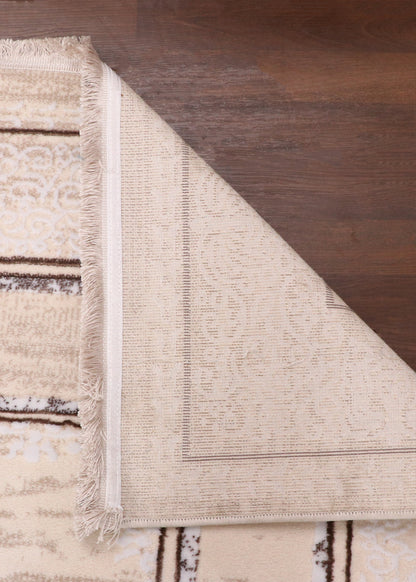 Earth Tone Linear Turkish Rug