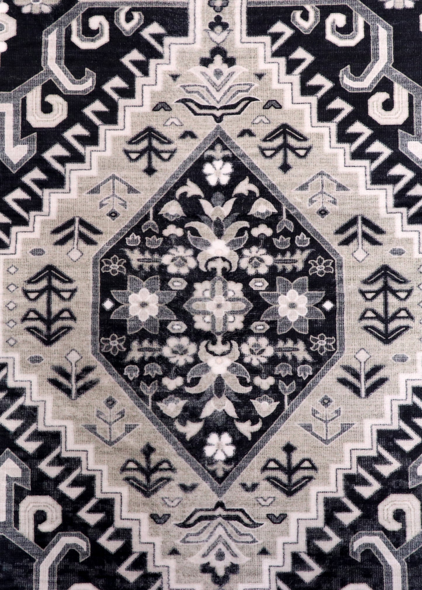 Obsidian Geometric Medallion Rug